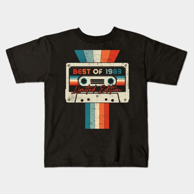 Best Of 1983 Cassette Tape 39 Birthday Gifts 39 Year Old Kids T-Shirt by carpenterfry